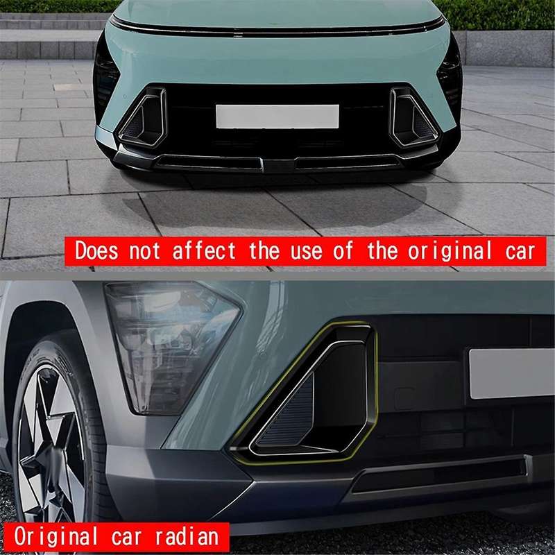 Car Front Fog Lamp Light Cover Trim for 2024+ Car Trim Accessories Bright Black