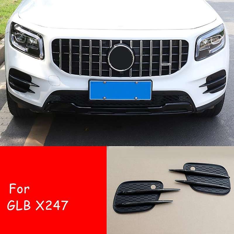 Car Front Fog Lamp Grille Cover Spoiler Decoration Replacement Accessories for - X247 Carbon Fiber