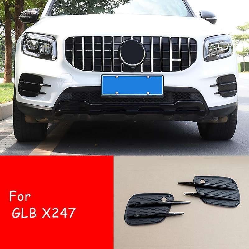 Car Front Fog Lamp Grille Cover Spoiler Decoration Replacement Accessories for - X247 Black