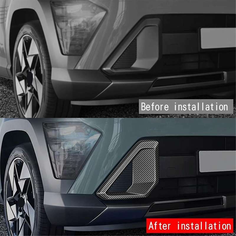 Car Front Fog Lamp Light Cover Trim for 2024+ Car Trim Accessories Carbon Fiber Pattern