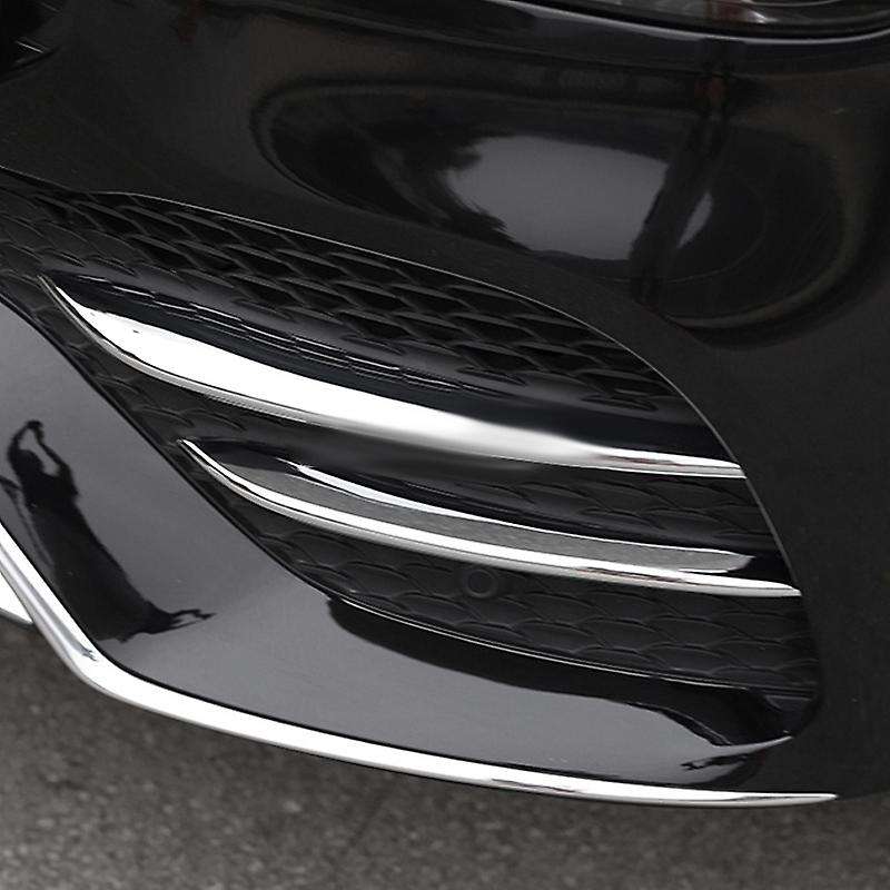 Car Front Fog Lamp Strip Grille Trim Cover for W167 V167 GLE350/400/450 GLE53 2020+ Silver