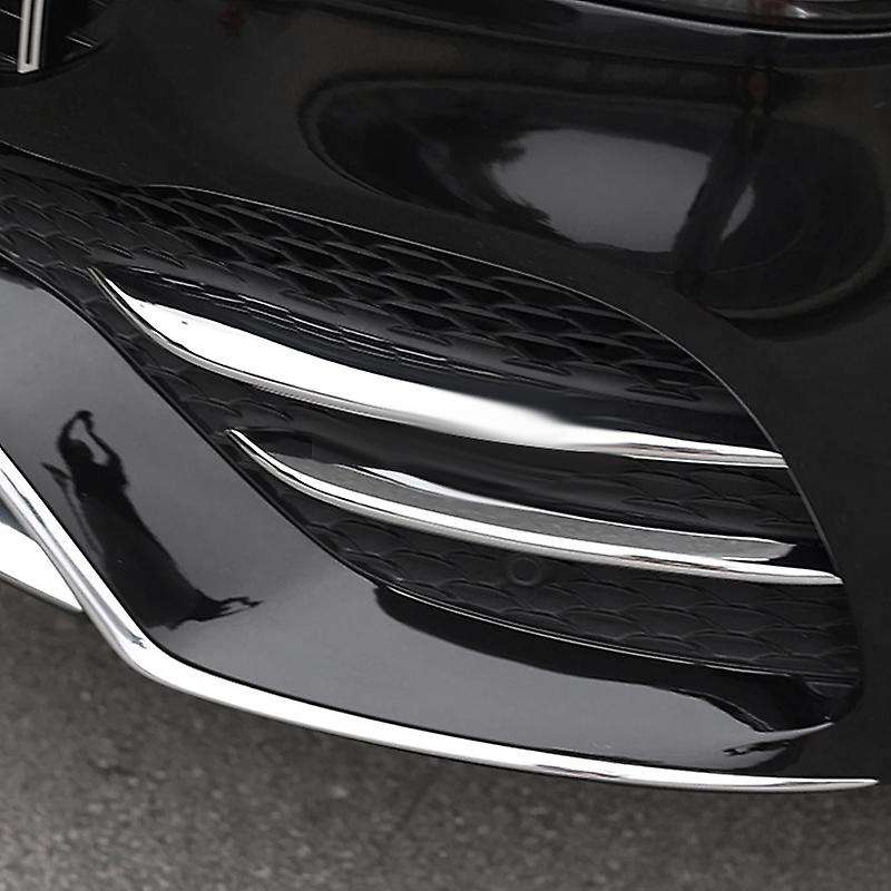 Car Front Fog Lamp Strip Grille Trim Cover for W167 V167 GLE350/400/450 GLE53 2020+ Silver