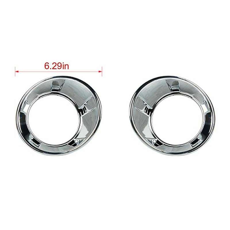 Car Front Fog Light Cover Fog Lamp Frame Trim TABS for 2010-2015 (Silver)