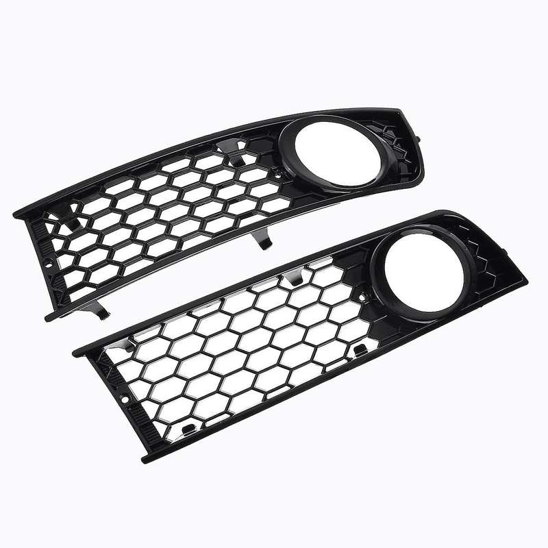 Car Front Fog Light Grille Honeycomb Mesh Style Grill Grille for  A4 B6 2001-2005