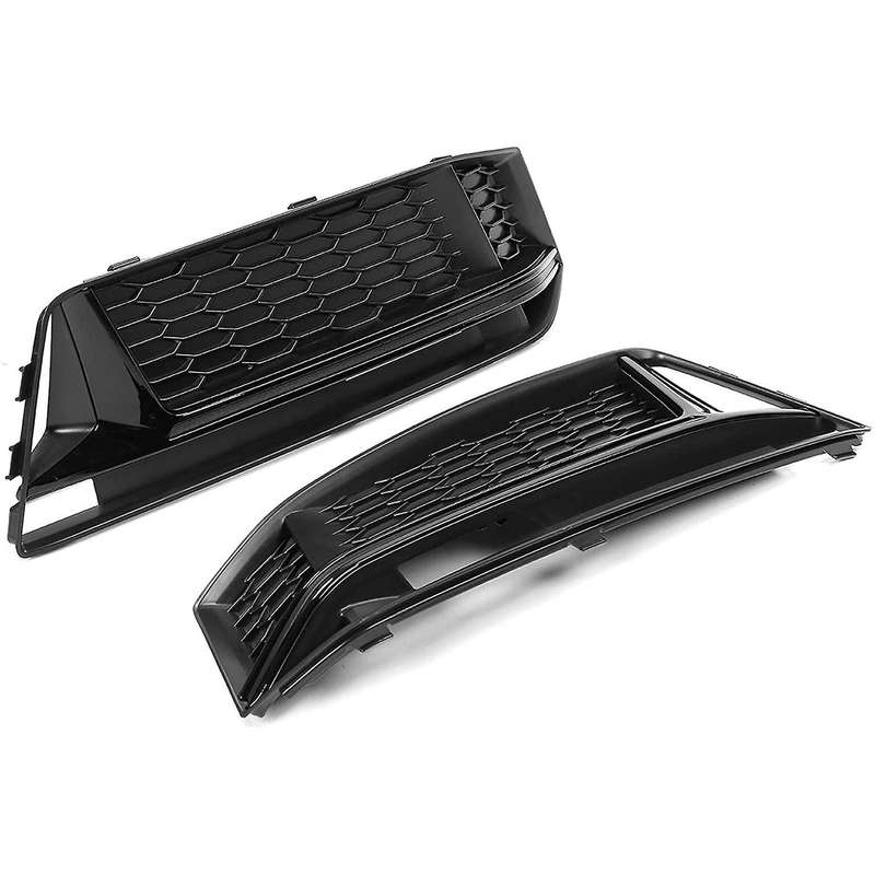 Car Front Fog Light Grill Grille Lamp Cover Honeycomb Hex for - A4 B9 S4 2016-2018 8W0807681K 8W0807