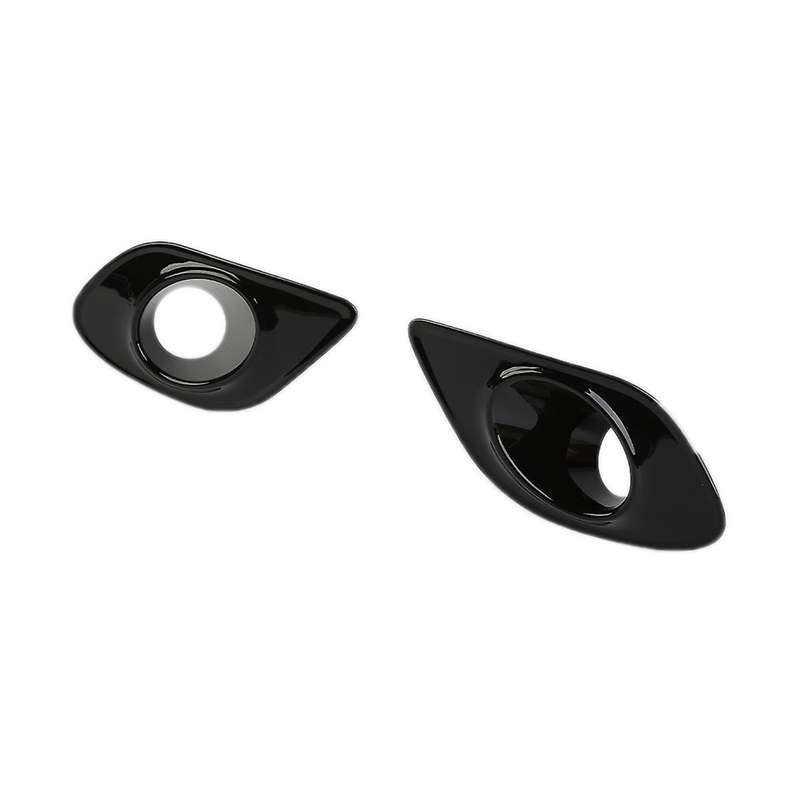 Car Front Fog Light Lamp Bezel Decoration Cover Trim for Charger 2015-2022 Accessories ,black 2pcs