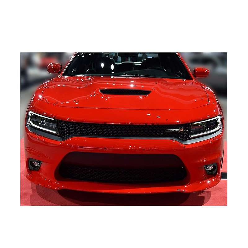 Car Front Fog Light Lamp Bezel Decoration Cover Trim for Charger 2015-2022 Accessories ,black 2pcs