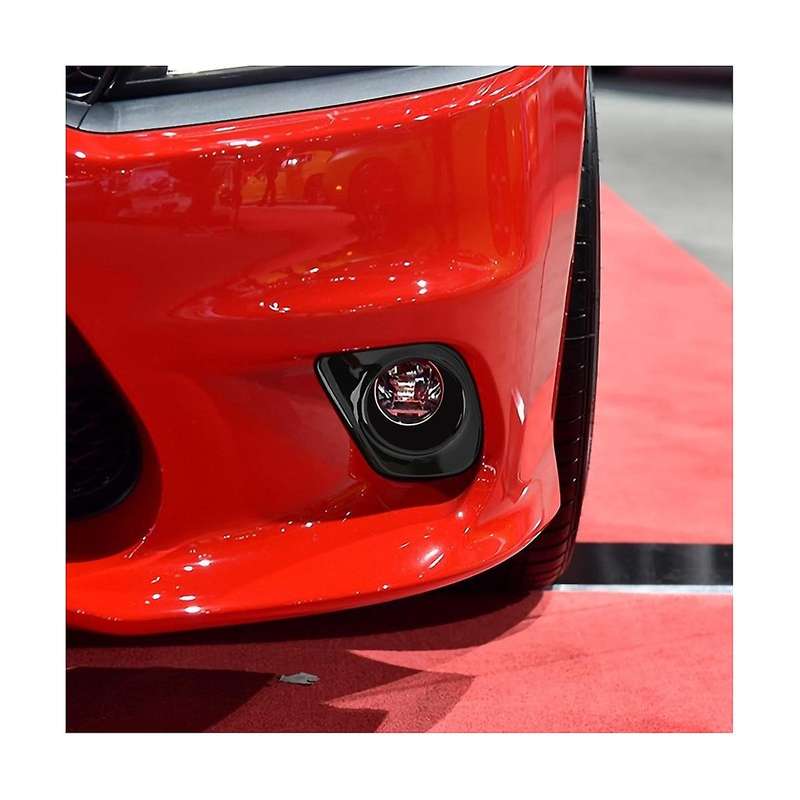Car Front Fog Light Lamp Bezel Decoration Cover Trim for Charger 2015-2022 Accessories ,black 2pcs