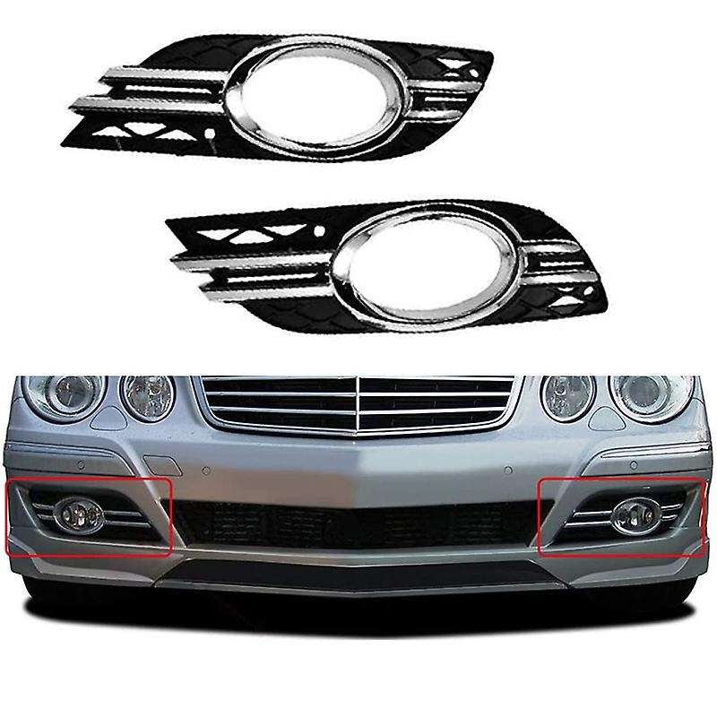 Car Front Fog Light Grill Chrome Trim Cover Set for Mercedes-benz E-class W211 07-09 A2118851174 A2