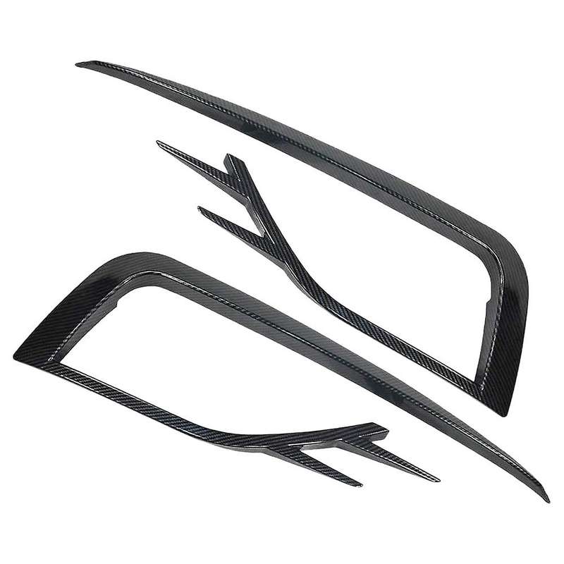 Car Front Fog Light Grilles Fog Lamp Eyebrow Cover Trim for Golf 7.5 7.5 2018 2019 2020 Carbon Fiber