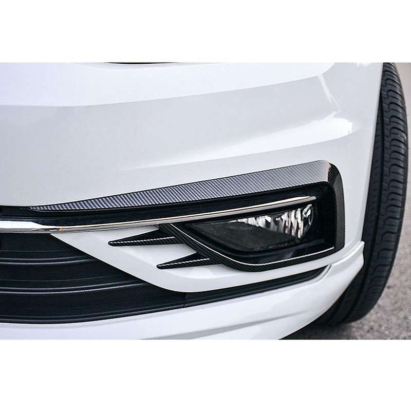 Car Front Fog Light Grilles Fog Lamp Eyebrow Cover Trim for Golf 7.5 7.5 2018 2019 2020 Carbon Fiber