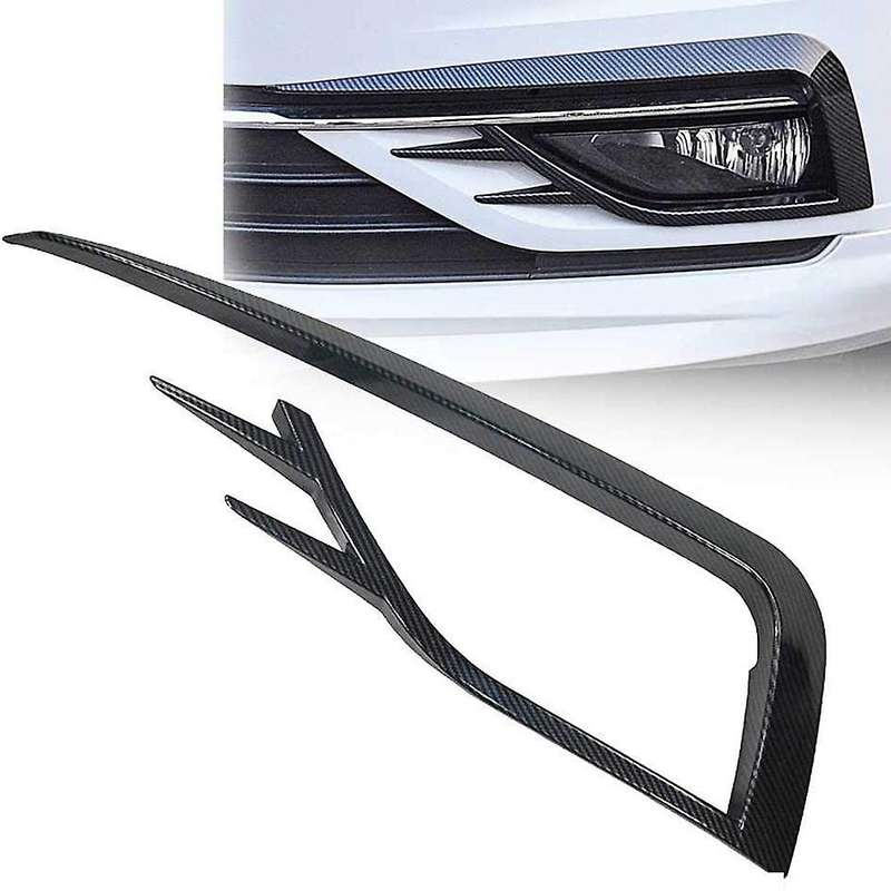 Car Front Fog Light Grilles Fog Lamp Eyebrow Cover Trim for Golf 7.5 7.5 2018 2019 2020 Carbon Fiber