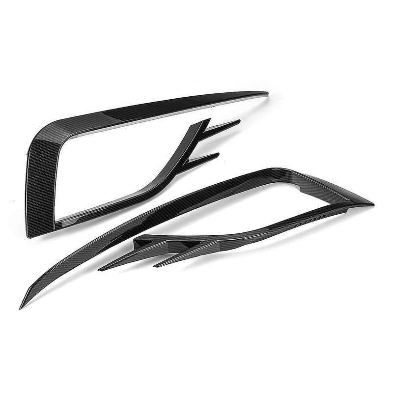 Car Front Fog Light Grilles Fog Lamp Eyebrow Cover Trim for Golf 7.5 7.5 2018 2019 2020 Carbon Fiber