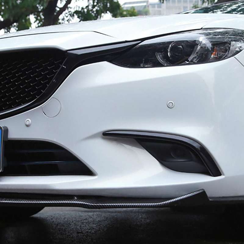 Car Front Fog Light Lamp Cover Trim Bumper Molding Garnish Eyebrow Eyelid Formazda 6 Atenza M6 2017