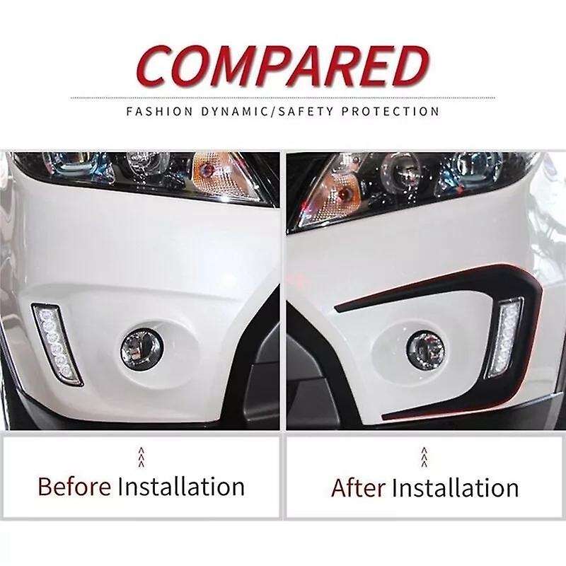 Car Front Fog Light Lamp Cover Garnish Strip Eyebrow Cover Trim for Vitara 2016-2020