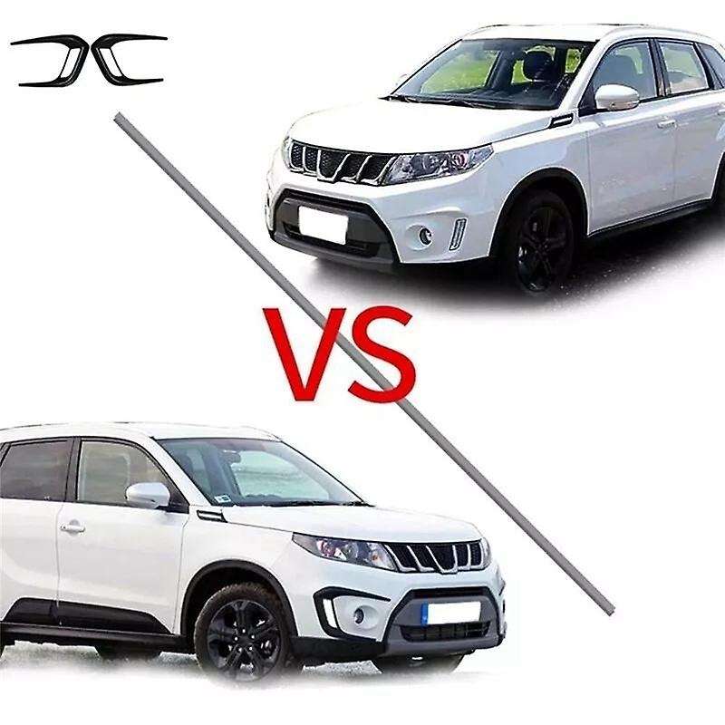Car Front Fog Light Lamp Cover Garnish Strip Eyebrow Cover Trim for Vitara 2016-2020
