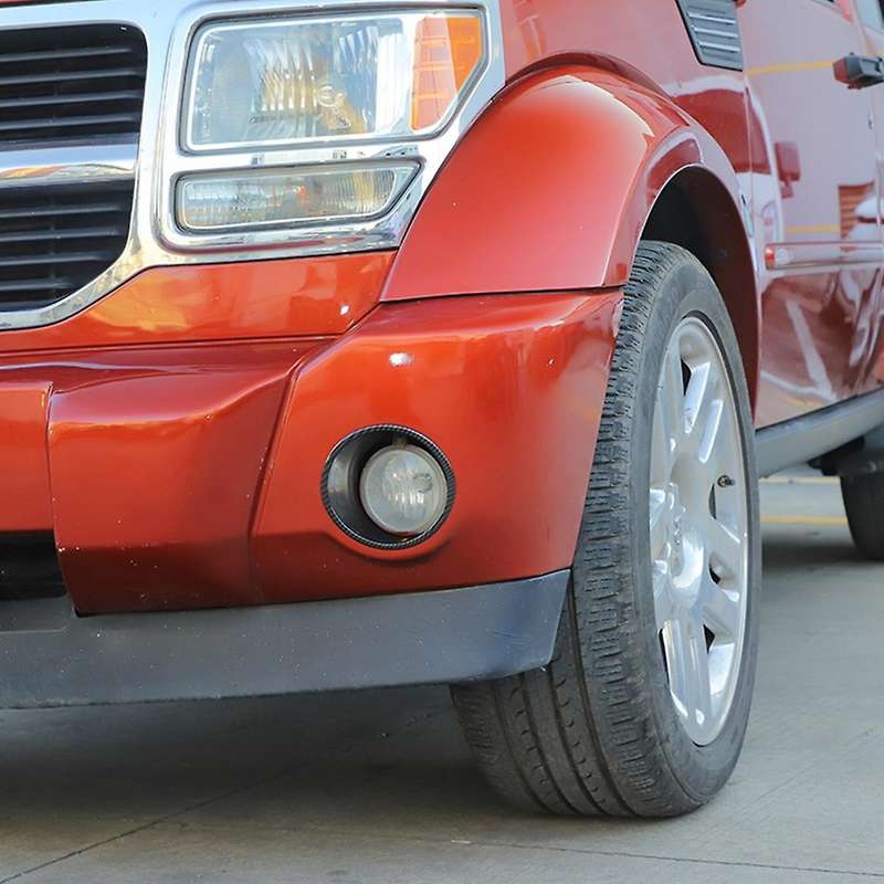Car Front Fog Light Lamp Cover Trim for Nitro 2007-2012 Exterior Accessories, ABS Carbon Fiber