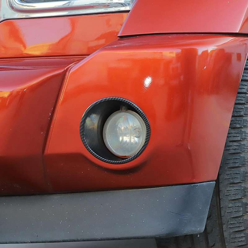 Car Front Fog Light Lamp Cover Trim for Nitro 2007-2012 Exterior Accessories, ABS Carbon Fiber