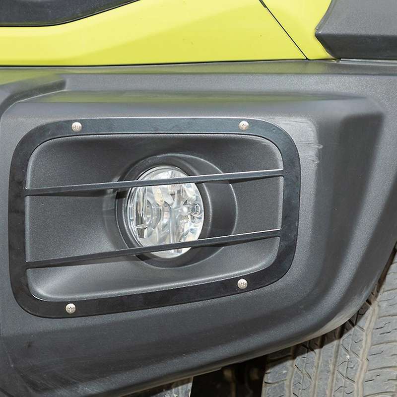 Car Front Fog Light Lamp Hood Decoration Cover Accessories for Jimny 2019 2020 2021 ,Black