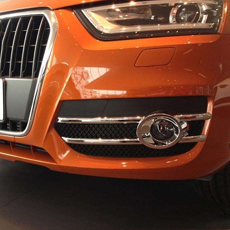 Car Front Fog Light Lamp Frame ABS Chrome Decoration Cover Trim 2Pcs for- Q3 2013 2014 2015