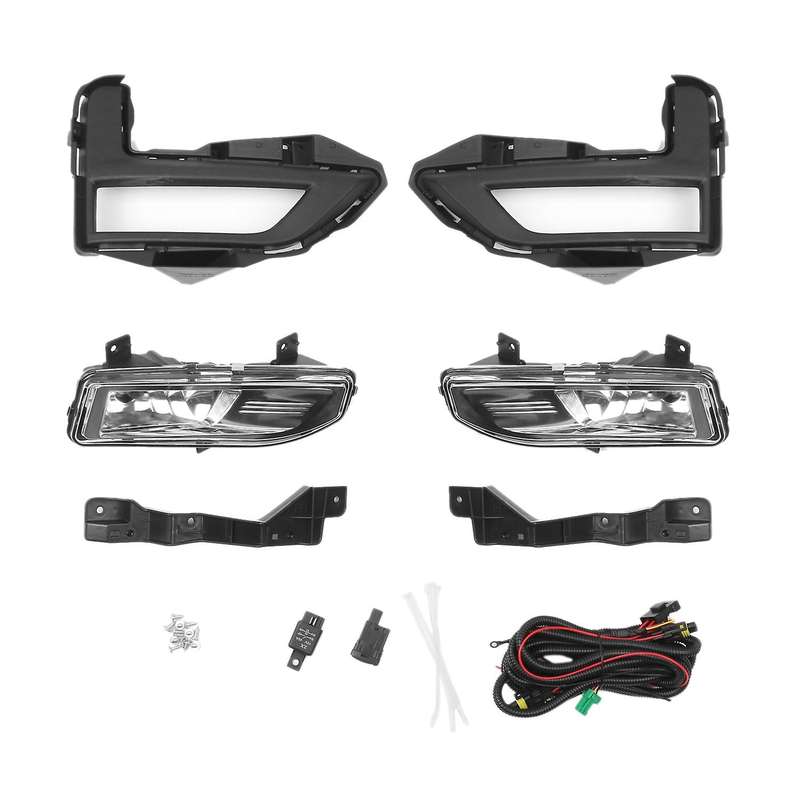 Car Front Fog Lights Bumper Daytime Running Turn Signal Lamps Harness Switch Kits for Rogue 2017 201