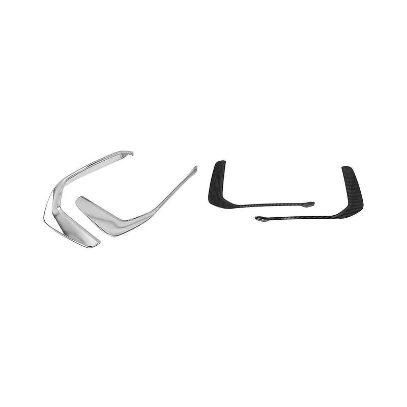 Car Front Fog Lights Frame Cover Trim Decoration Stickers Exterior for A6 C8 19-21(silver)