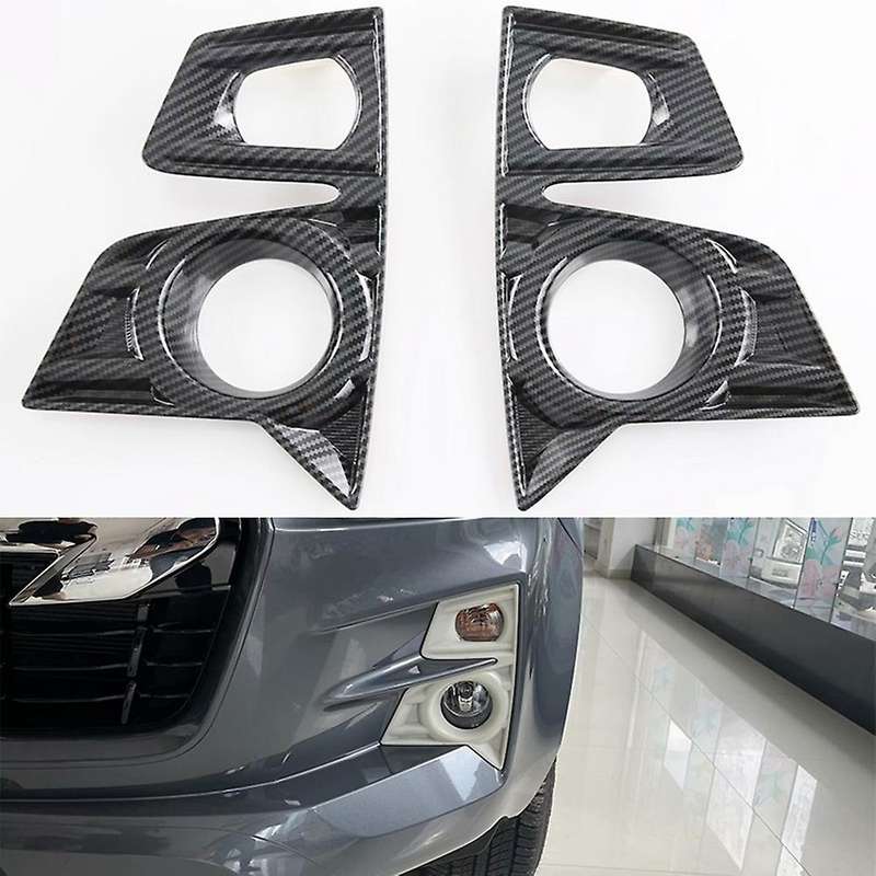 Car Front Foglight Cover Frame Trim Sticker for D-MAX 2021 2022 Fog Lamp Frame ABS Carbon Fiber
