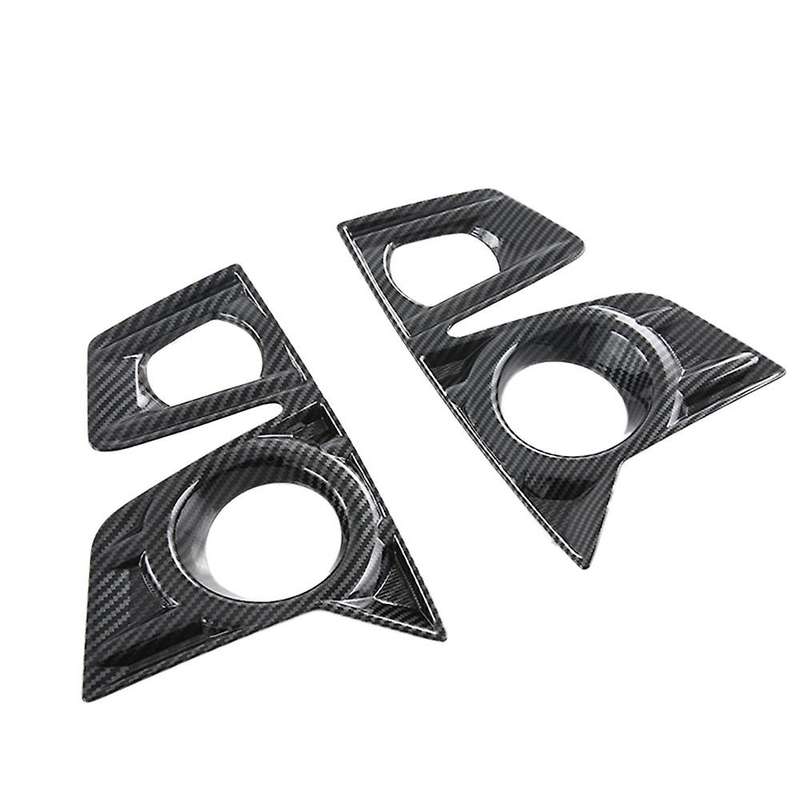 Car Front Foglight Cover Frame Trim Sticker for D-MAX 2021 2022 Fog Lamp Frame ABS Carbon Fiber