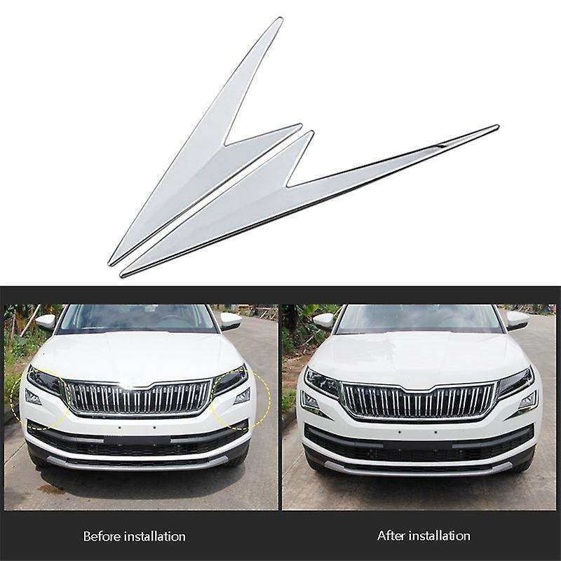 Car Front Fog Lights Lamps Eyelid Eyebrow Strip Molding Frame Cover Trim for 2017-2020