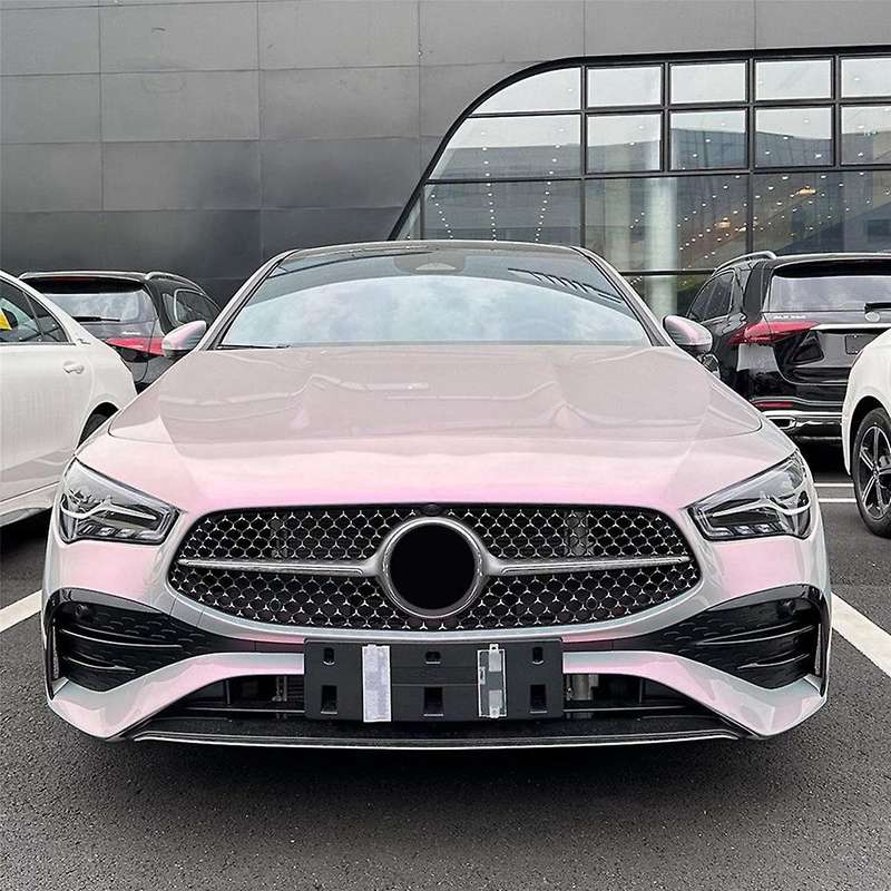 Car Front Fog Lights Trim Strips Bumper Lip Splitter Spoiler for CLA Class C118 X118 2023+ Gloss Bla