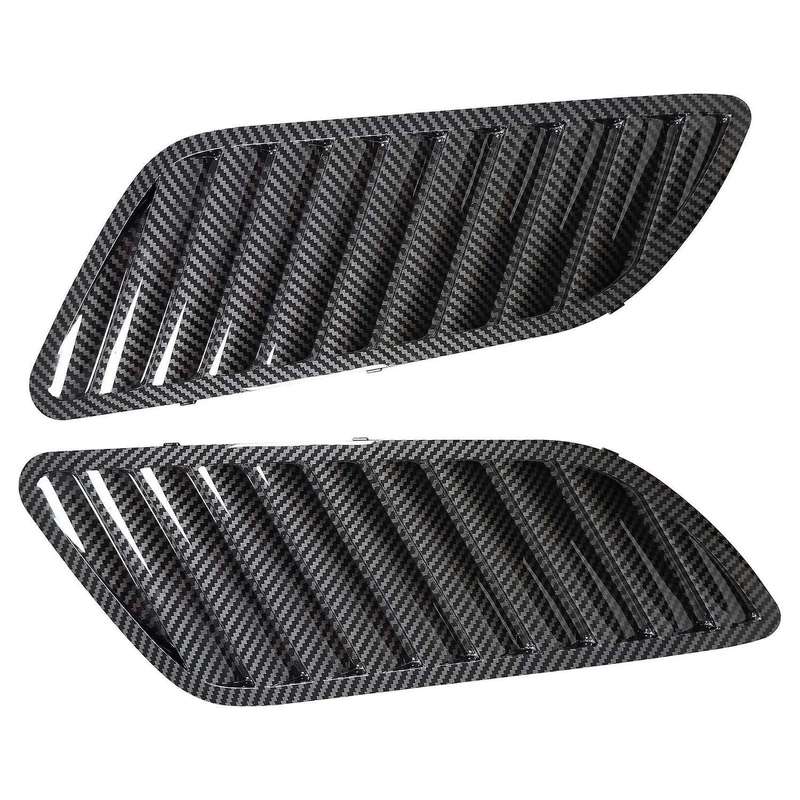 Car Front Grill Hood Cover, Carbon Fiber Grill Outlet Vent Cover Trim for  E90 E91 E92 F30 E46 Dtm