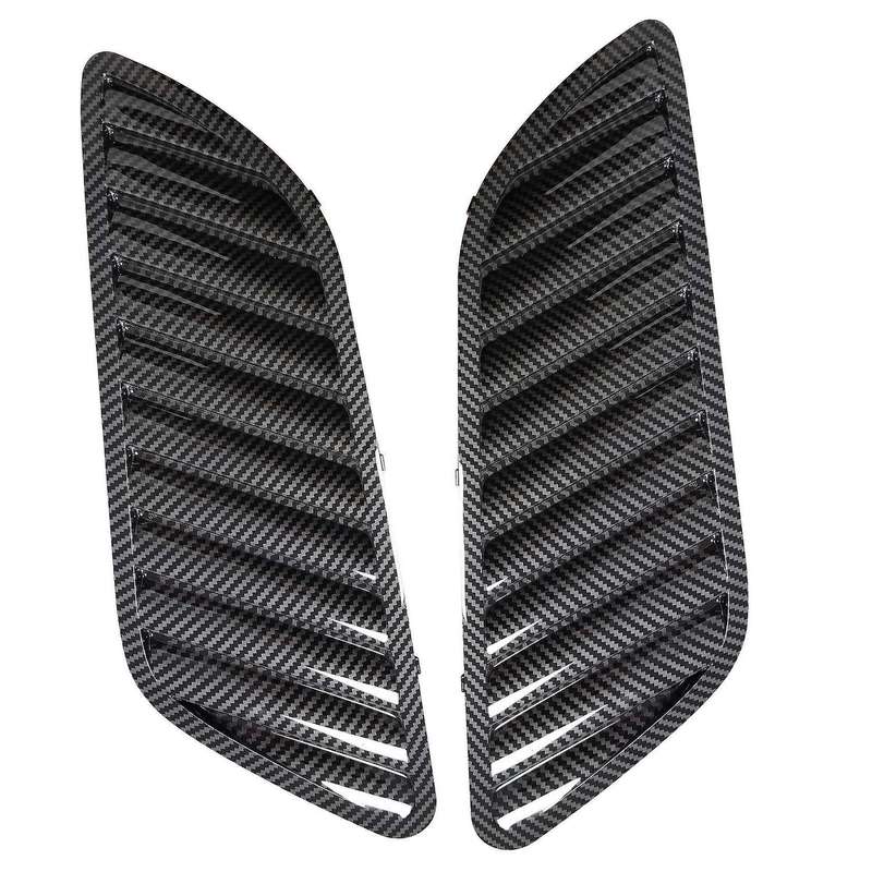 Car Front Grill Hood Cover, Carbon Fiber Grill Air Outlet Vent Cover for E90 E91 E92 F30 E46 Dtm St