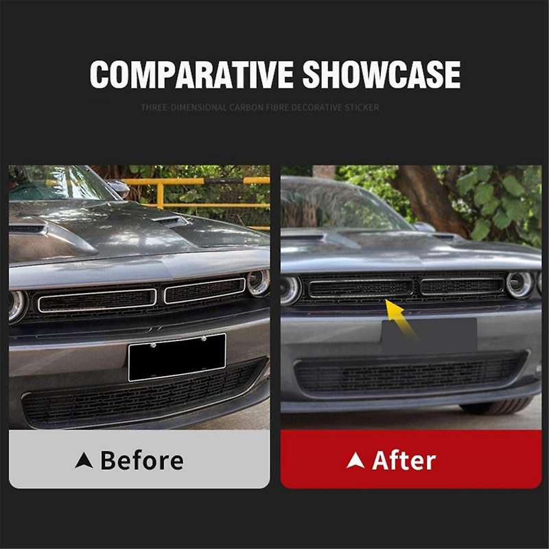 Car Front Grille Center Mesh Trim for 2015-2023 Car Decoration Sticker Grille Inserts Cover