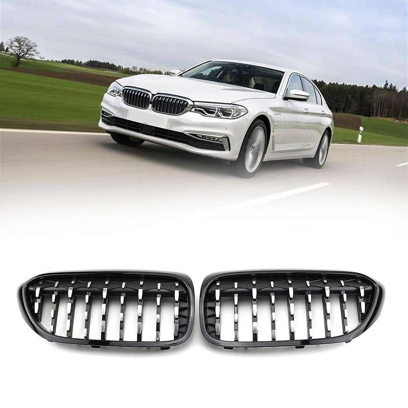 Car Front Grille Bumper Kidney Grill for - 5 Series G30 G31 G38 2018 2019 2020 Diamond Racing Grills