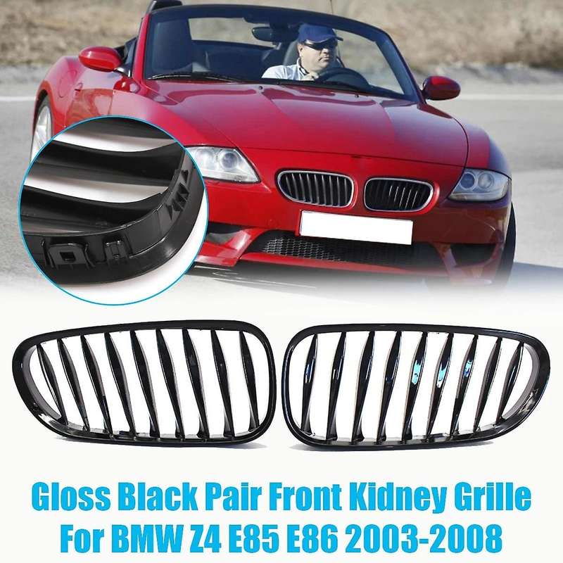 Car Front Grille Car Accesorios for E85 E86 Z4 2003-2008 Grille High Gloss Black Cool Bussiness Styl