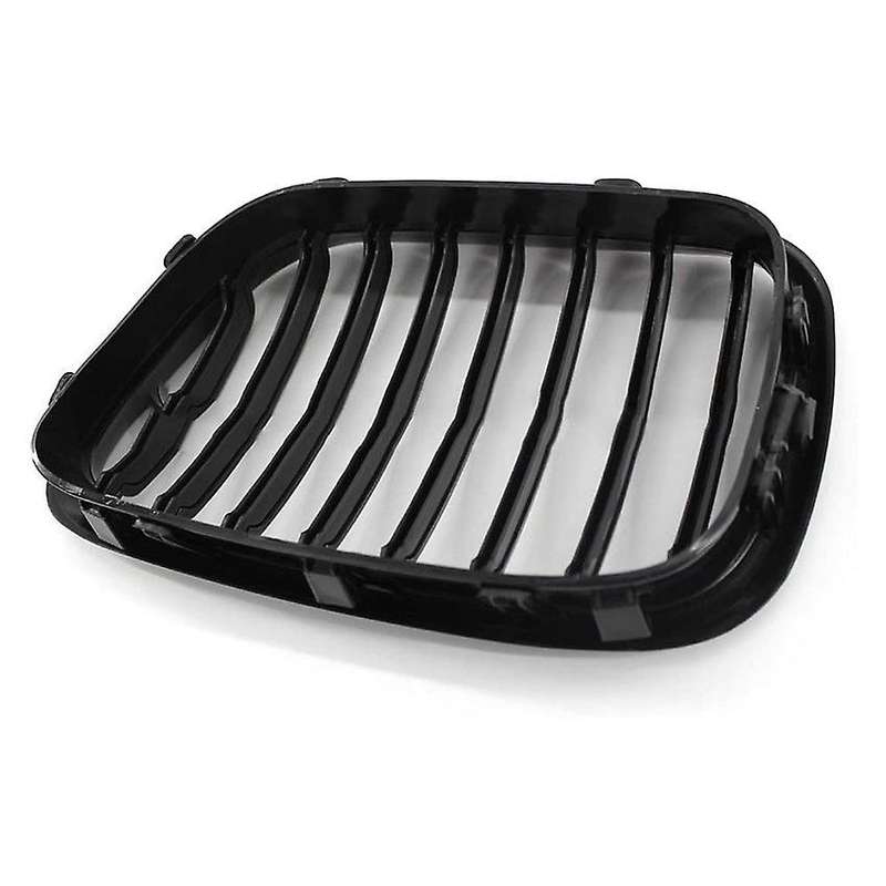Car Front Grille Grill L&R Hood Bumper Kidney Grilles Gloss Black for - E53 X5 1999 2000 2001 2002 2