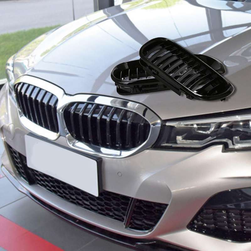 Car Front Grille Grill Gloss Black Kidney Style for  E46 02-05 3 Series 4 Door ABS 320I 325I 330I 51