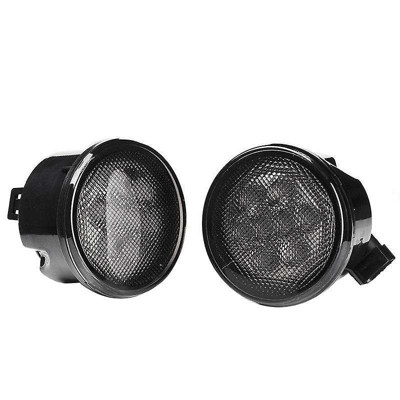 Car Front Grille LED Turn Signal Lights Smoke for JK 2007-2018
