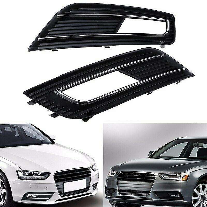 Car Front Grills Bumper Fog Lights Cover Lamp Frame Trim for - A4L B9 A4 B9 2012-2015