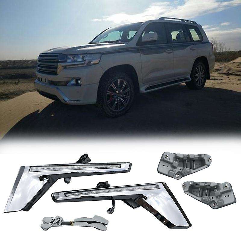 Car Front Grille LED Dynamic Turn Signal Light Daytime Running Lights for Land Cruiser 200 FJ200 LC2