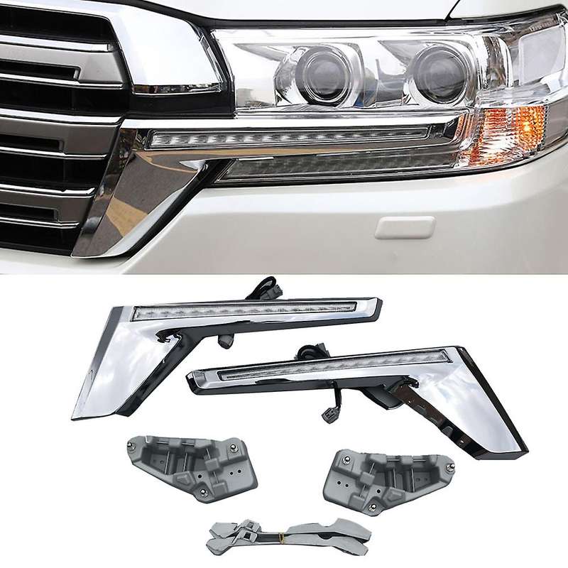 Car Front Grille LED Dynamic Turn Signal Light Daytime Running Lights for Land Cruiser 200 FJ200 LC2