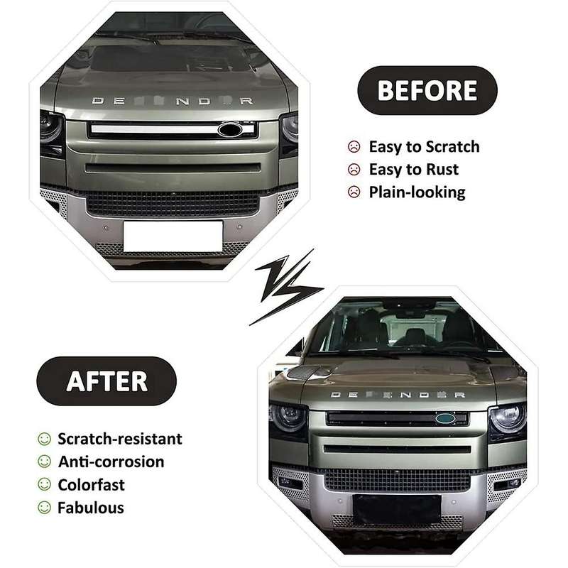 Car Front Grille Trim Strips for 2020-2022 Grille Cover Frame Decoration Accessories,Carbon Fiber