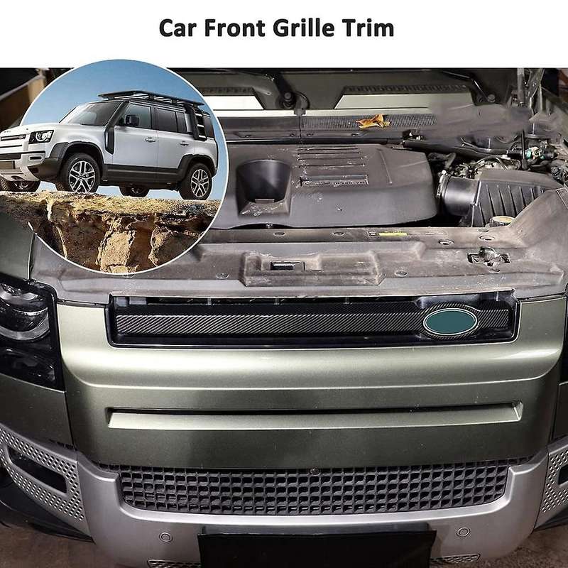 Car Front Grille Trim Strips for 2020-2022 Grille Cover Frame Decoration Accessories,Carbon Fiber