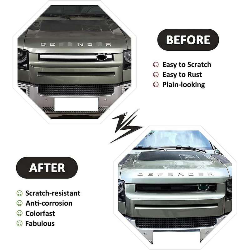 Car Front Grille Trim Strips for 2020-2022 Grille Cover Frame Decoration Accessories,Gloss Black
