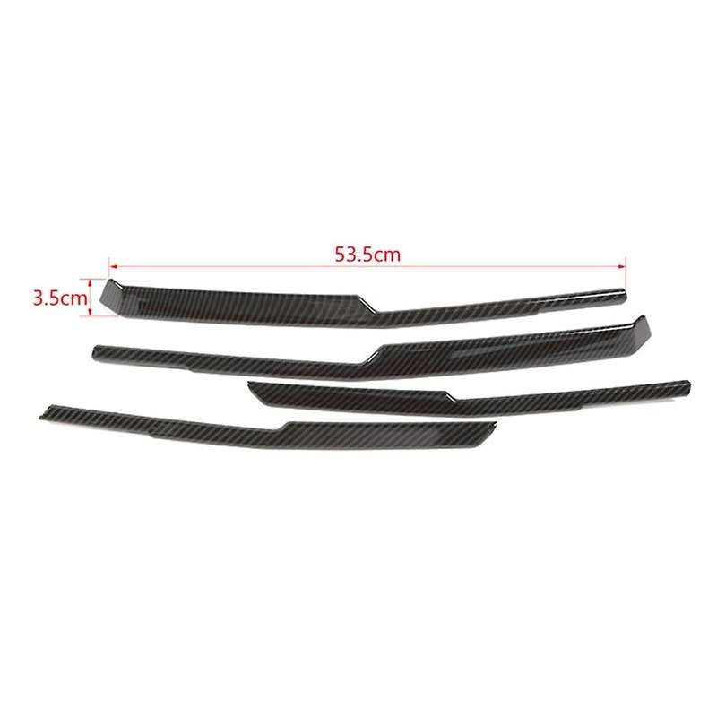 Car Front Grilles Trim Decoration Cover Frame Stickers for 2017-2022 Accessories ,ABS Carbon Fiber