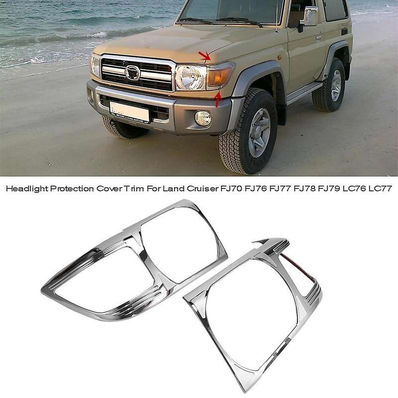 Car Front Head Light Headlight Protection Cover Trim for Land Cruiser FJ70 FJ76 FJ77 FJ78 FJ79 LC76