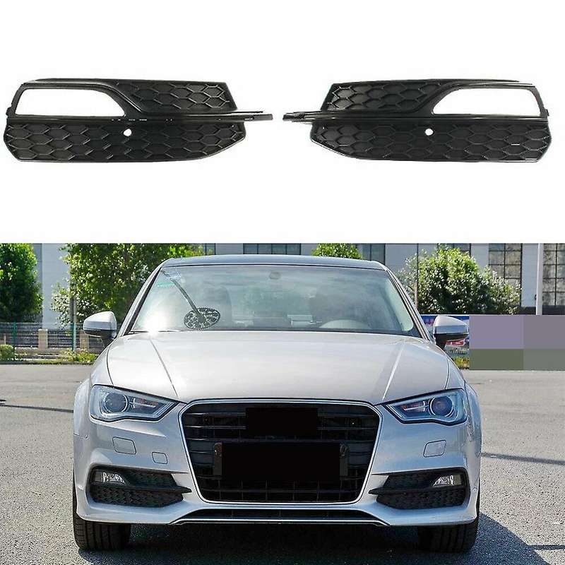 Car Front Grills Bumper Fog Lights Cover Lamp Frame Trim for  S3 A3 2013-2016