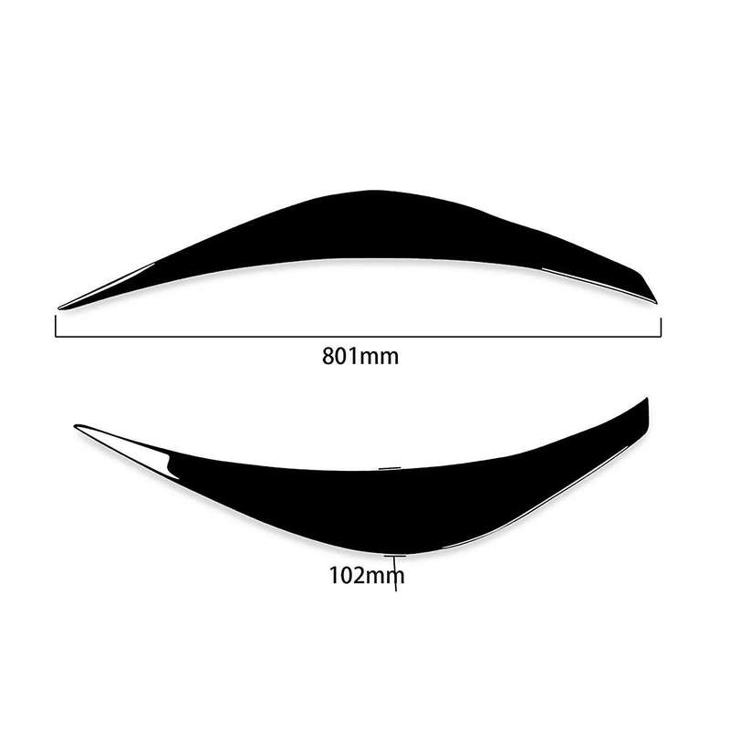 Car Front Headlight Eyelid Eyebrow Cover Trim Sticker for 2011-2017 Headlight Sticker