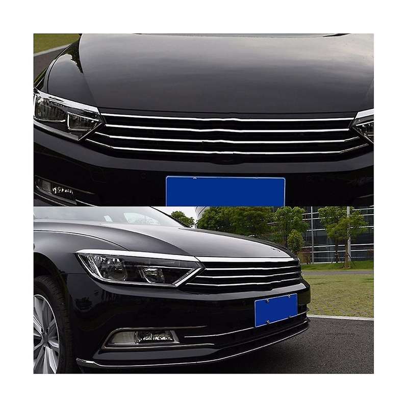 Car Front Headlight Eyebrow Cover Bright Strip for Magotan B8 Sedan 2017-2021