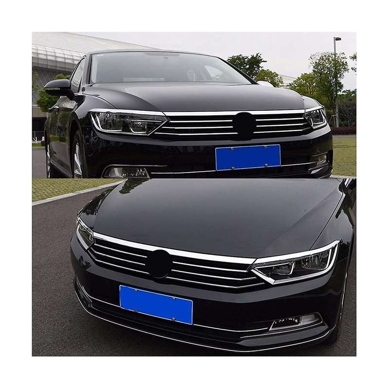 Car Front Headlight Eyebrow Cover Bright Strip for Magotan B8 Sedan 2017-2021